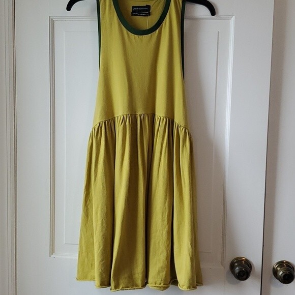 NWT URBAN OUTFITTERS HADLEY COTTON SLEEVELESS SHIFT DRESS CONTRAST TRIM SIZE XS - Picture 1 of 10
